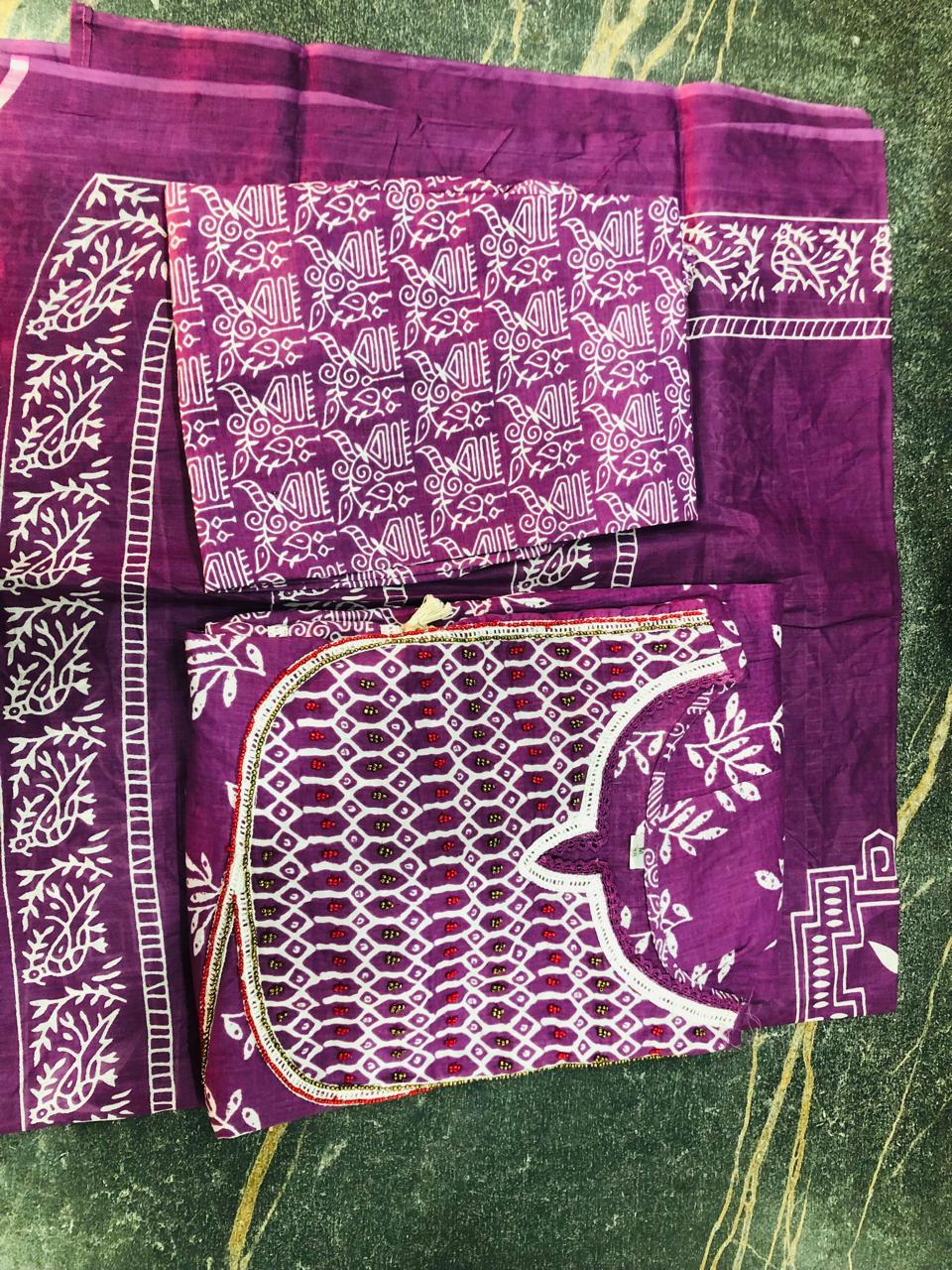 beautiful Heavy Anarkali 3pcs kurti set Suqens work Suit Wich is Beautifully Decorated It is Paired
